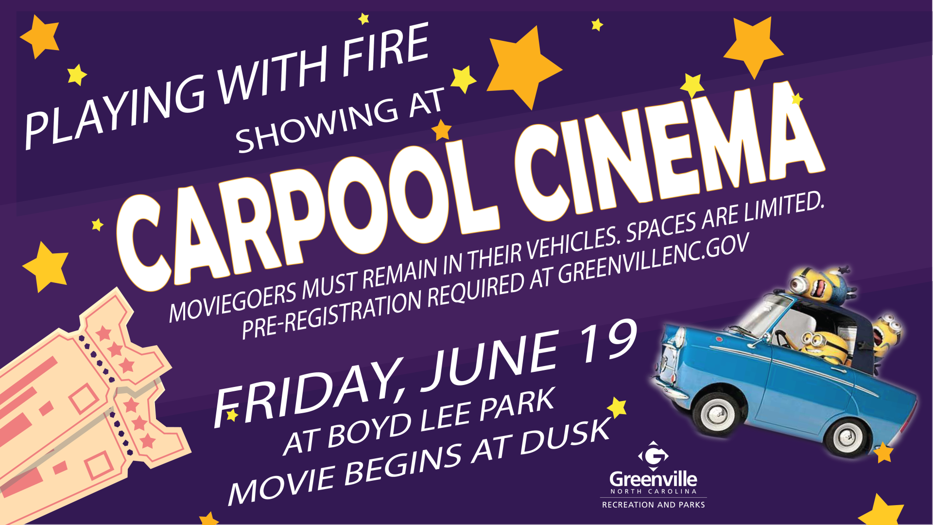 2020 Movie in the Park Carpool Cinema