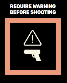 Warning before shooting