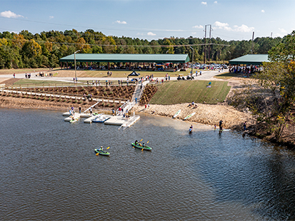 Wildwood aerial photo with kayakers