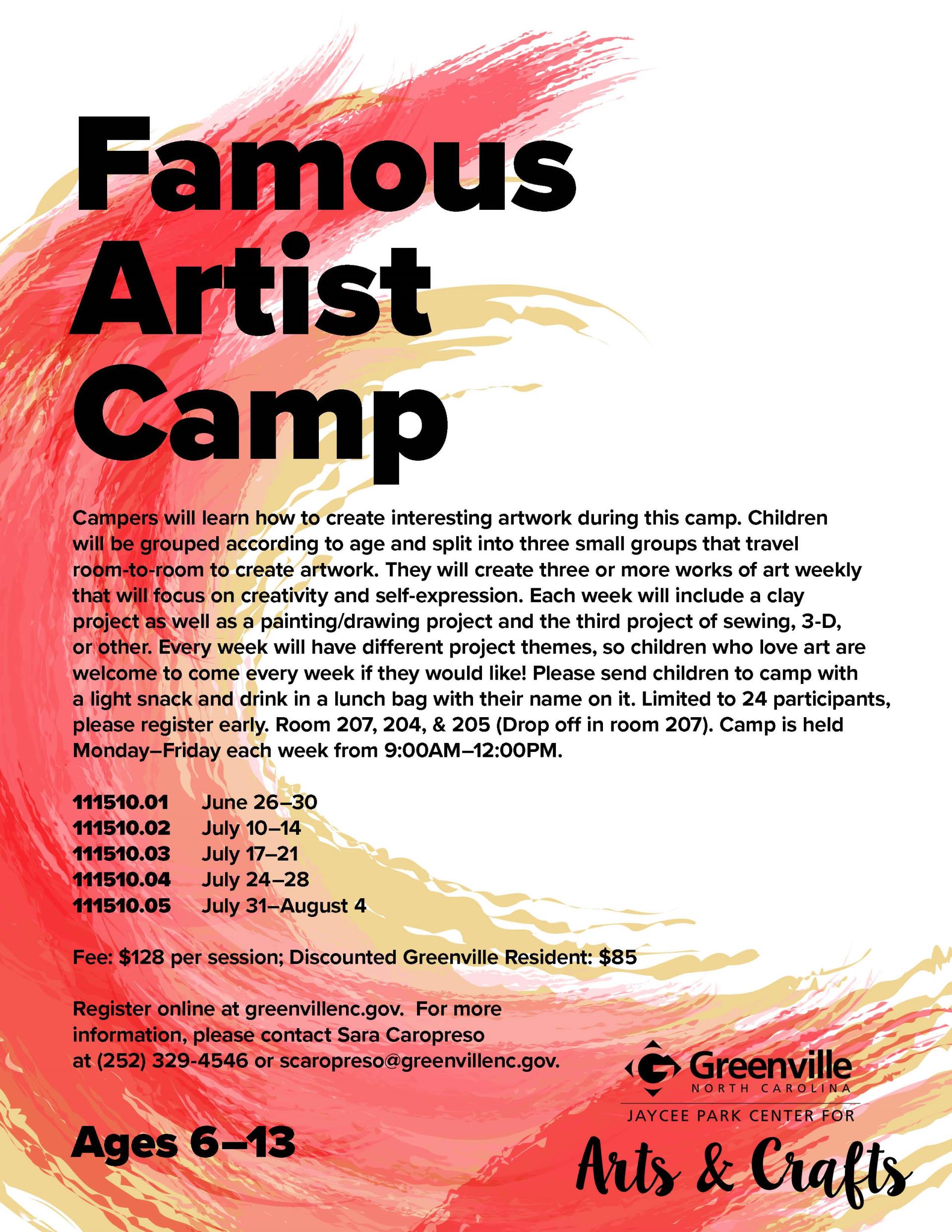 2023 Famous Artist Camp