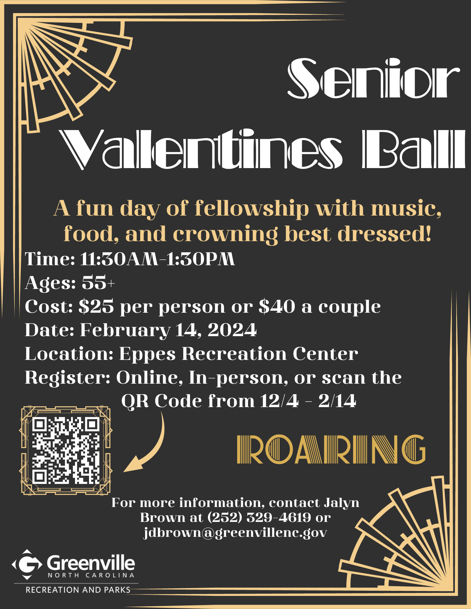 2024 SGRC Seniors Valentines Ball flyer