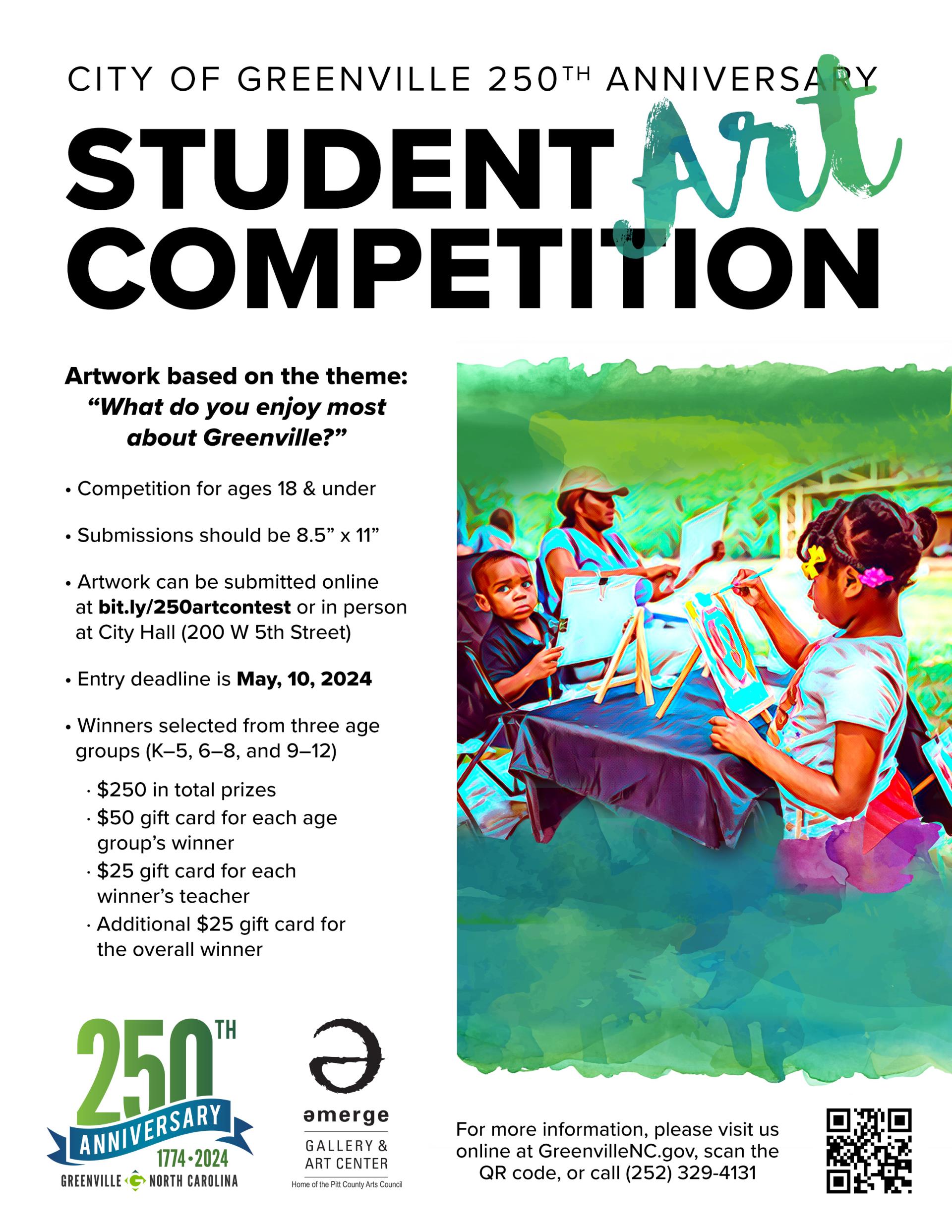 2024 Student Art Contest 250th flyer