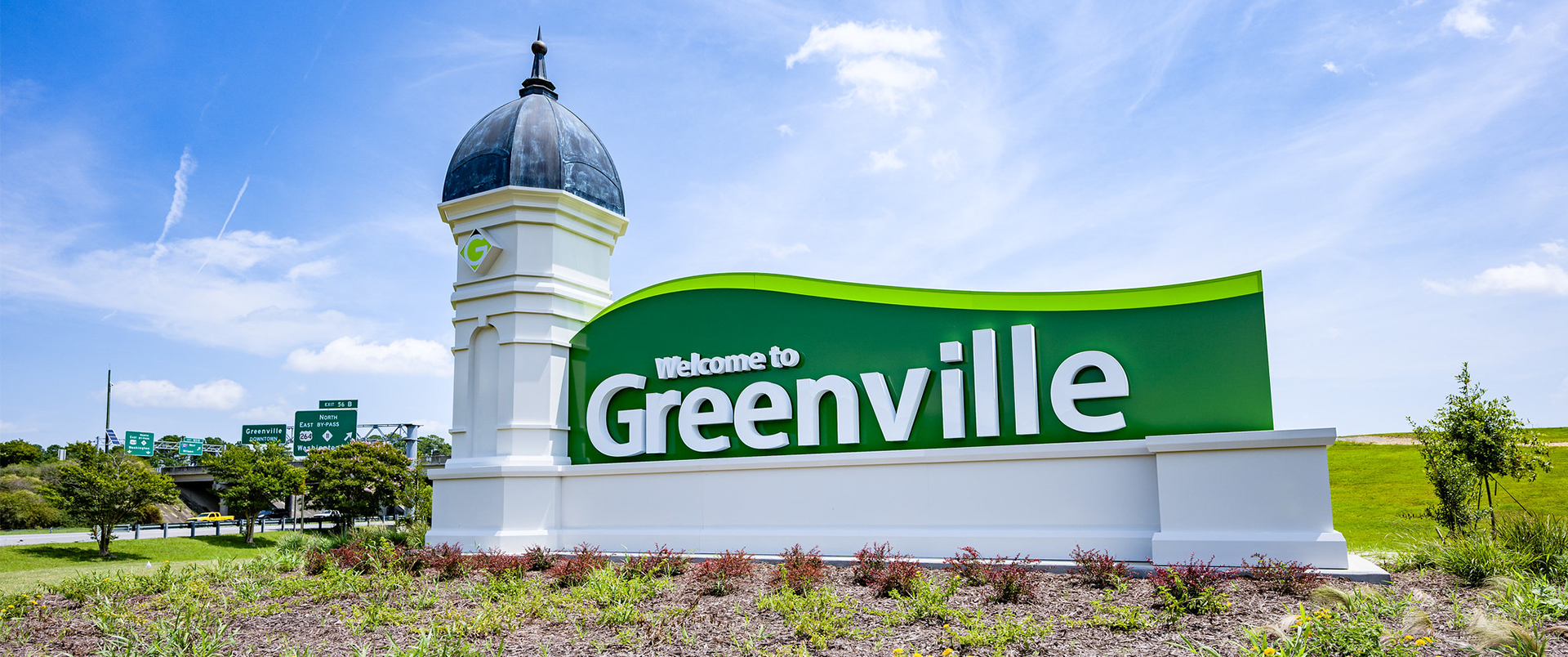 Welcome to Greenville sign