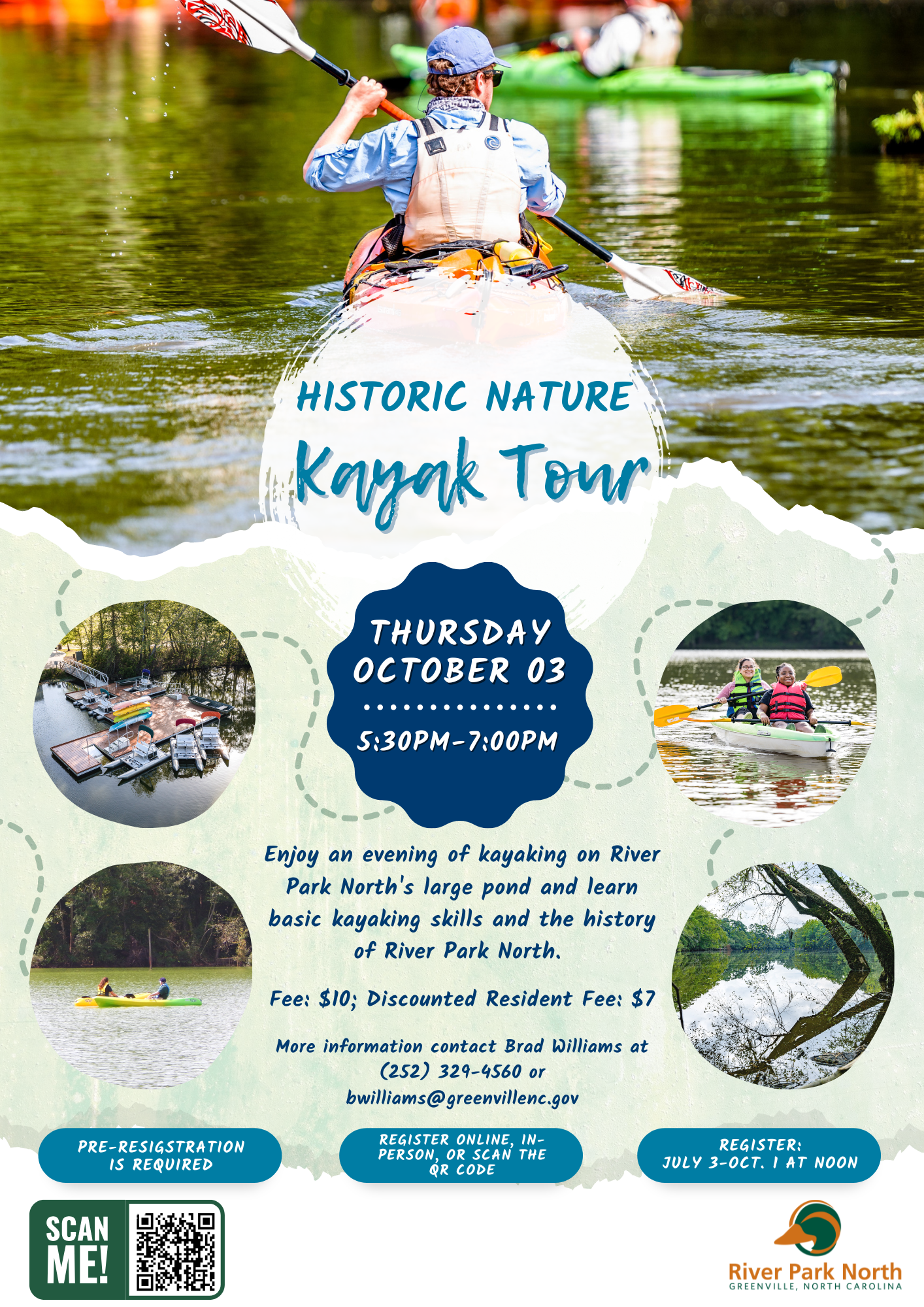 2024 Historic Nature Kayak Tour flyer