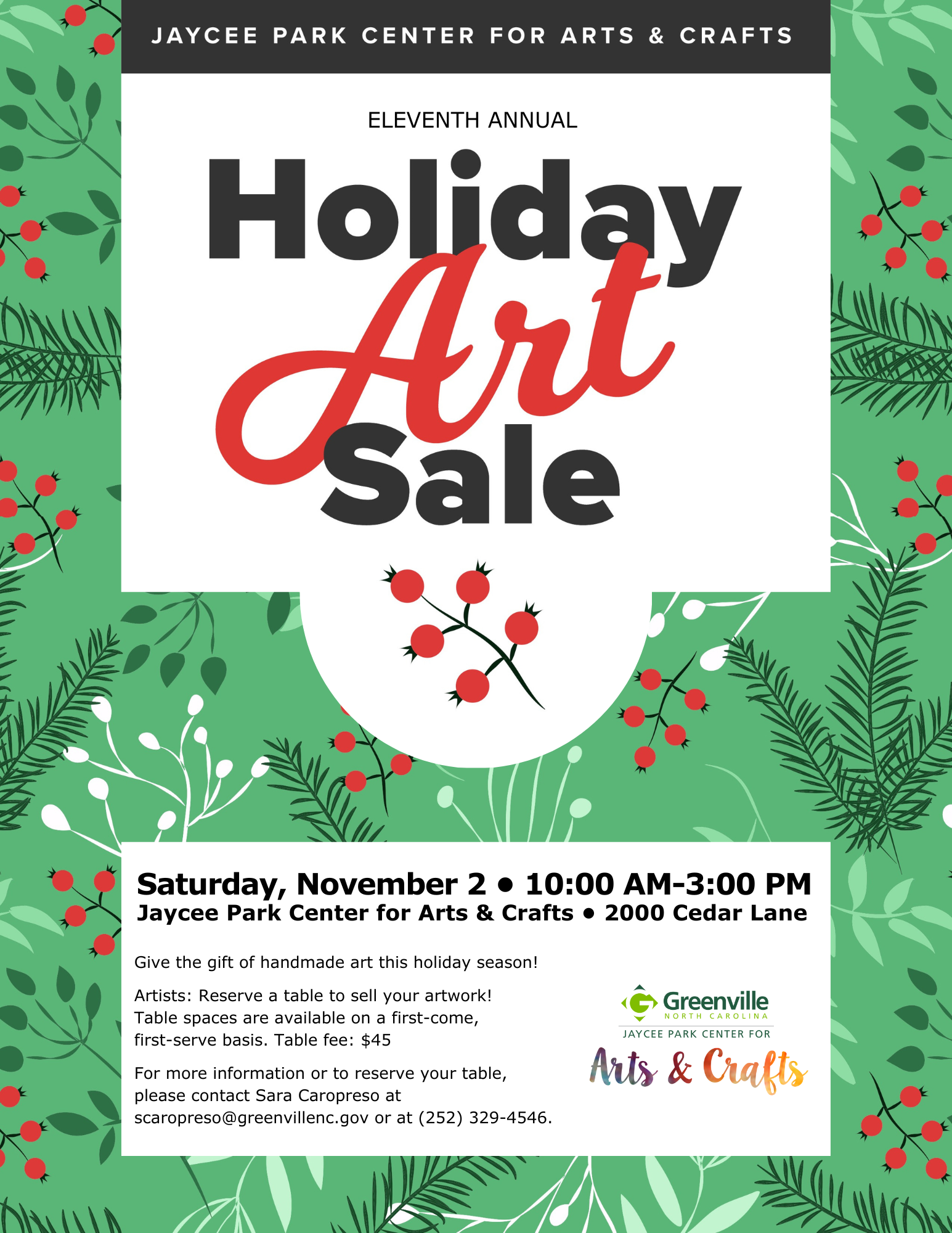 2024 Holiday Art Sale (Flyer)