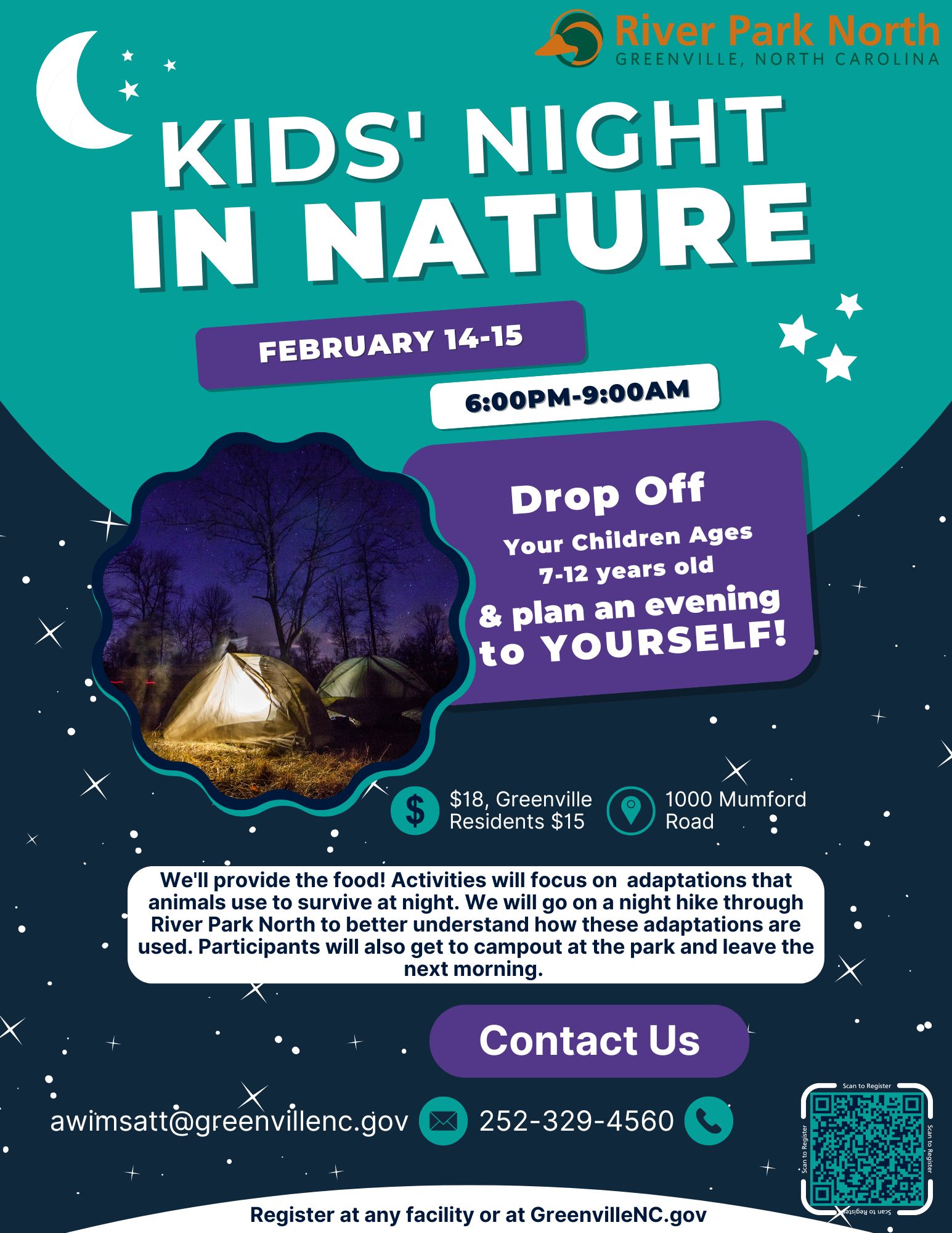 Kids Night in Nature flyer