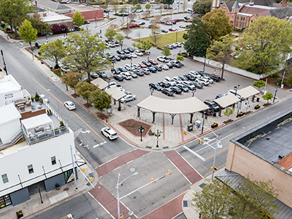 Five Points Plaza parking lot