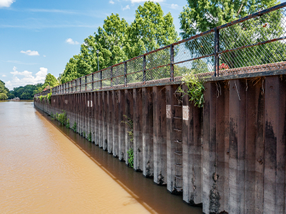 Bulkhead view from water