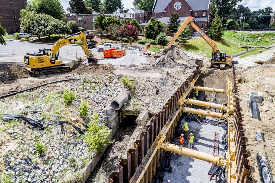 Town Creek Culvert aerial shot