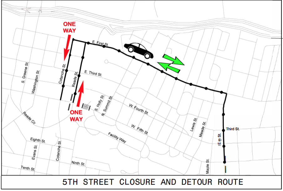 Fifth Street Detour Vehicle