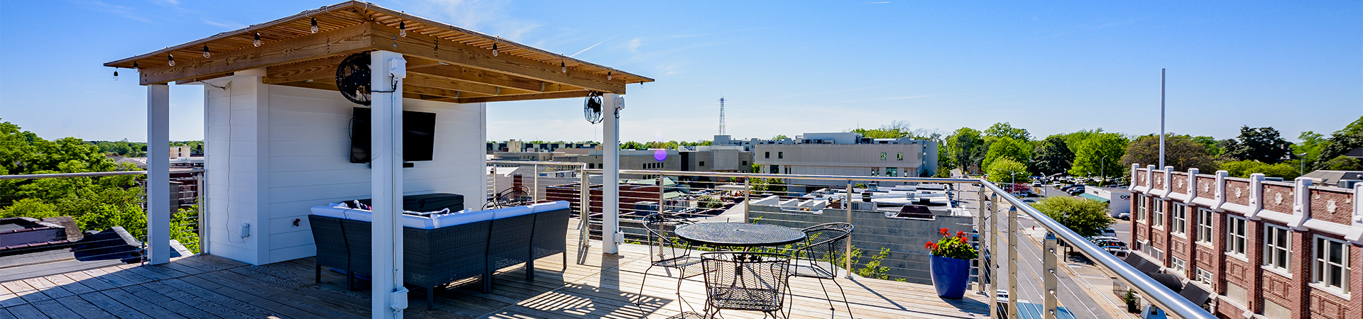 Rooftop view of uptown home