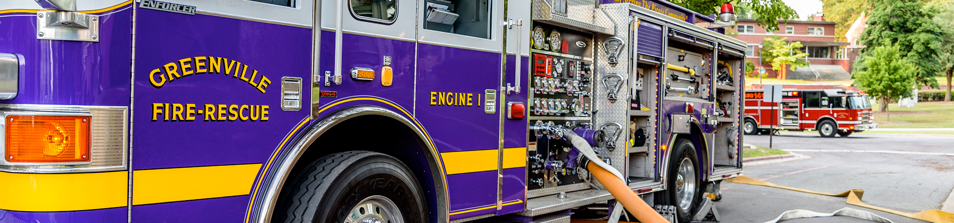 purple fire truck